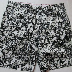 Lilly Pulitzer Men's Beaumont black & white shorts sz 32 NWT Onyx with a twist